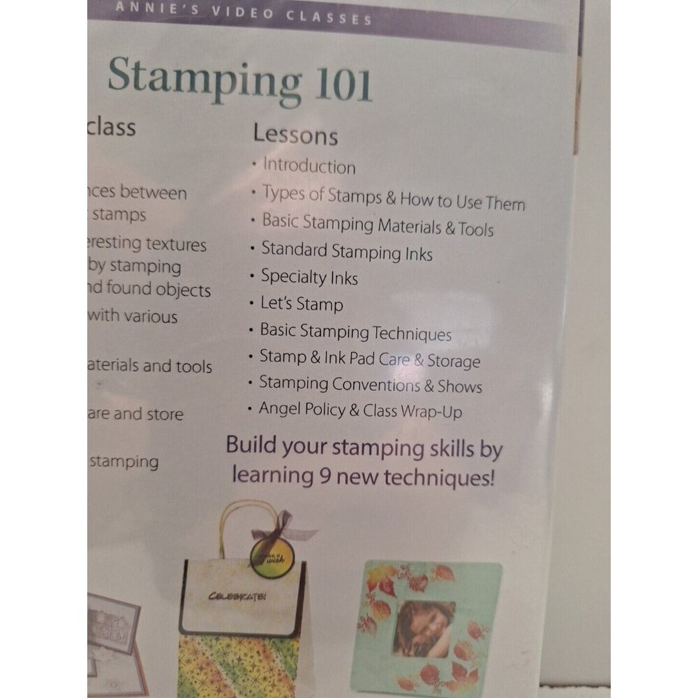 Stamping 101 Annies Crafts Video Class DVD New Sealed Beginner Skill Level - Picture 5 of 6